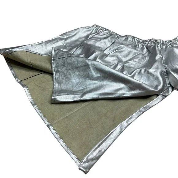 INC INTERNATIONAL CONCEPTS TOP WOMENS SIZE SMALL SILVER METALLIC ONE SHOULDER - Picture 10 of 16